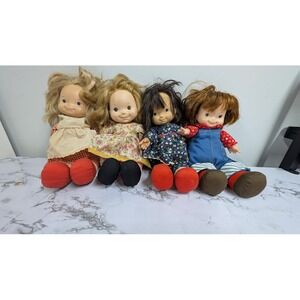 Vintage 1970s Fisher Price Lapsitter Dolls Lot of 4